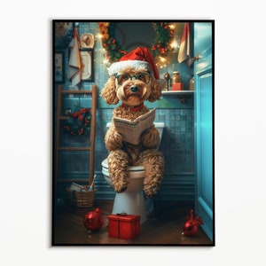 Goldendoodle Christmas, Funny Christmas gifts, Funny dog picture, Gift ideas for dog owners, Christmas card, Christmas decoration