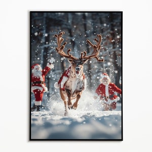 Reindeer Christmas, Funny Christmas gifts, Funny animal picture, Christmas gift ideas, Christmas card, Funny reindeer picture Bad
