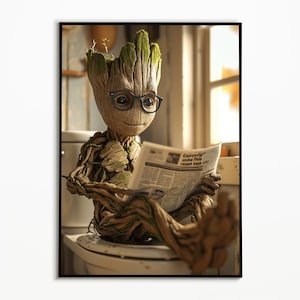 Ich bin Groot Poster auf der Toilette, Groot lustig, Badezimmer Ideen Bilder ,Funny Animal, Ideen Badezimmer Poster