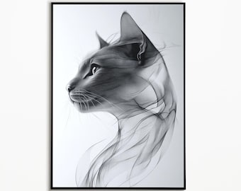 黒猫のアート画像、リビングルームの画像、猫のギフトのアイデア、美しい猫の画像アート、猫のポスター、クリスマスギフトのアイデア、ウォールアート