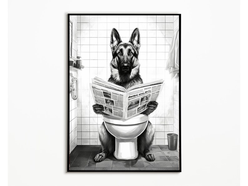German Shepherd Toilet Bathroom Pictures Digital Download German german-shepherd-toilet-bathroom-pictures-digital-download-german