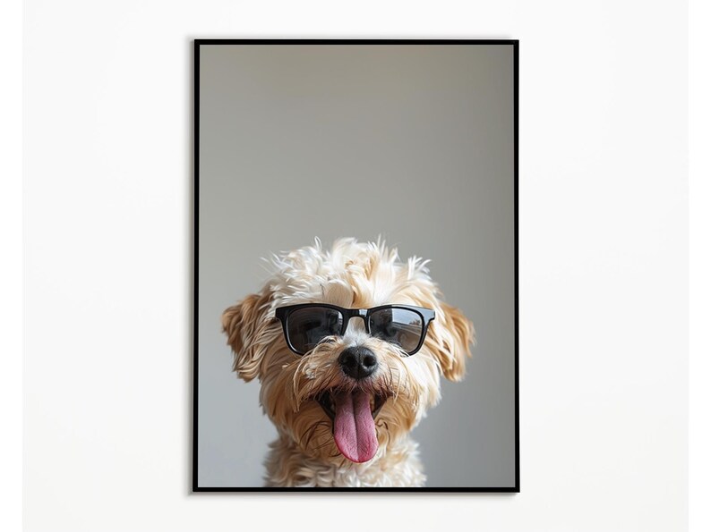 Maltipoo With Glasses, Digital Download, Maltipoo Gift Ideas, Funny Dog