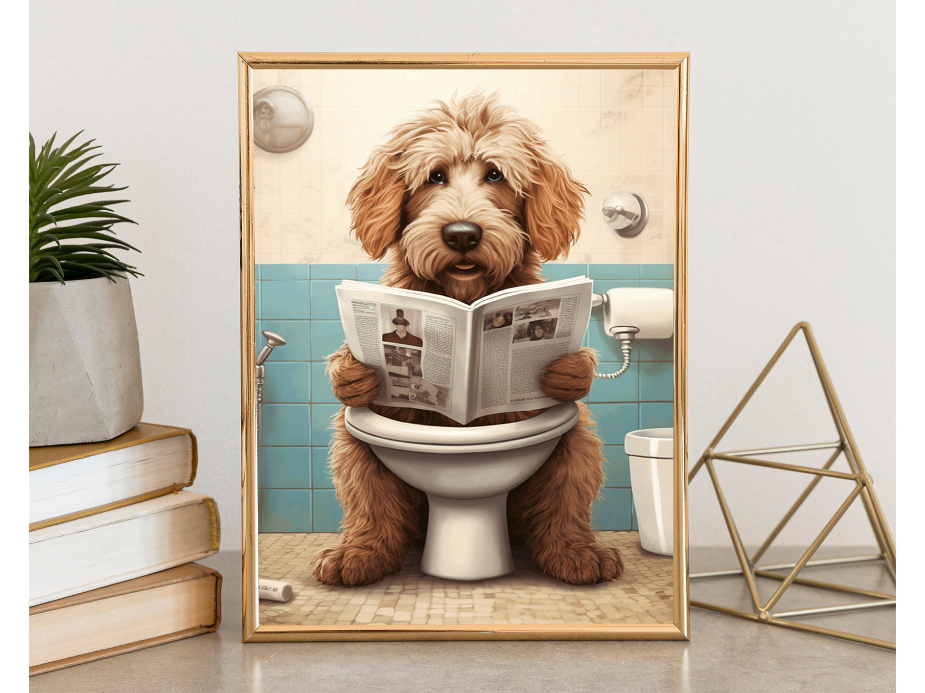 1000 Teile Giraffen Puzzle - Lustige Badezimmer Szene Mit Lesender Giraffe