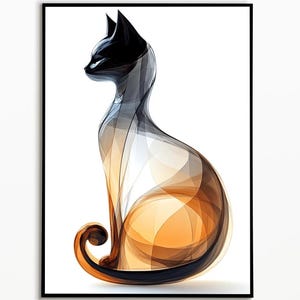 Cat art picture, living room picture, cat gift ideas, beautiful cat picture art, cat poster, Christmas gift ideas, wall art