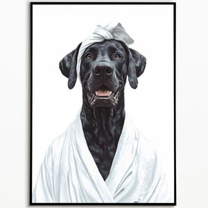 Great Dane, bathroom picture, digital download, bathroom decoration, Great Dane gift, funny dog picture, Great Dane bathroom, funny animals