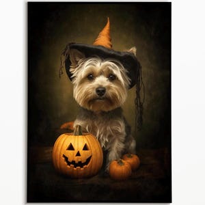 Terrier on the toilet, Halloween picture, digital download, dog gift ideas, funny Halloween dog picture, bathroom picture, wall art
