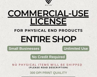 Commercial License For Islamic Wall Art | Entire Shop Digital Print for Businesses | All Current & Future Designs | Meam Prints