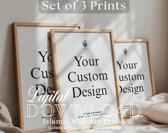 Set of 3 prints, custom digital downloads, personalization or changes to existing designs