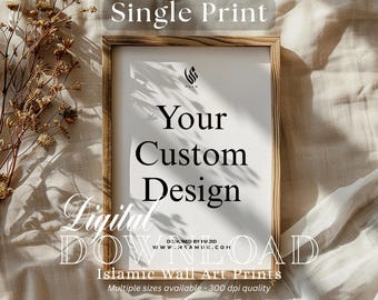 Single prints, custom digital downloads, personalization or changes to existing designs