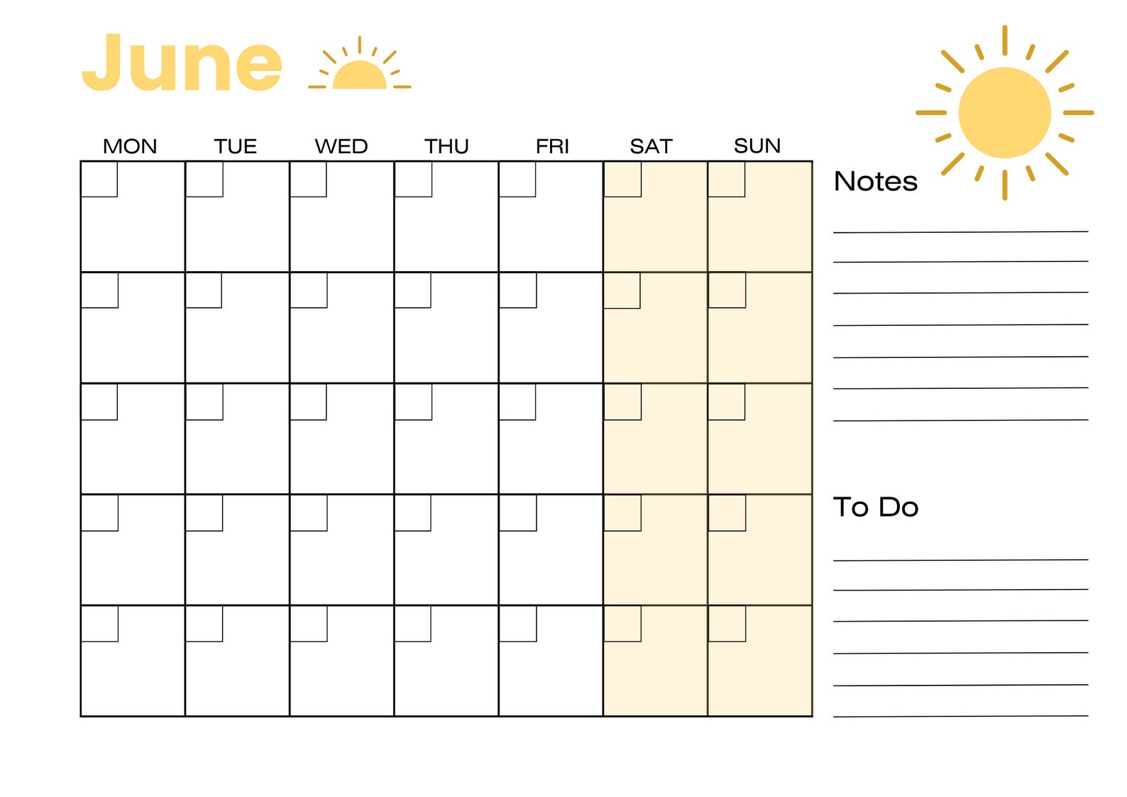 Printable Blank Calendar, Fillable Planner, Monthly Organiser, Digital ...