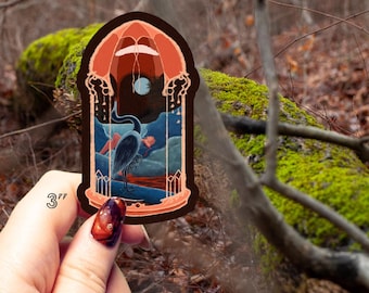 The Bird, Terrarium Sticker, Original Artwork