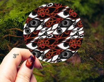 Eye Pattern, Oddity Sticker, Original Artwork