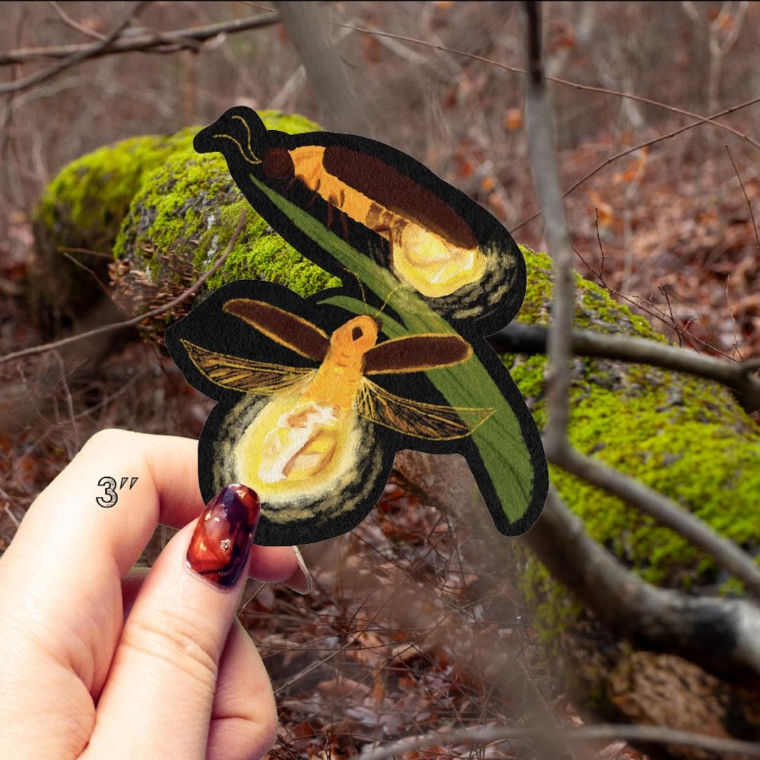 Citrine Fireflies Sticker - Metamorphic Minifauna - Original Artwork - Etsy