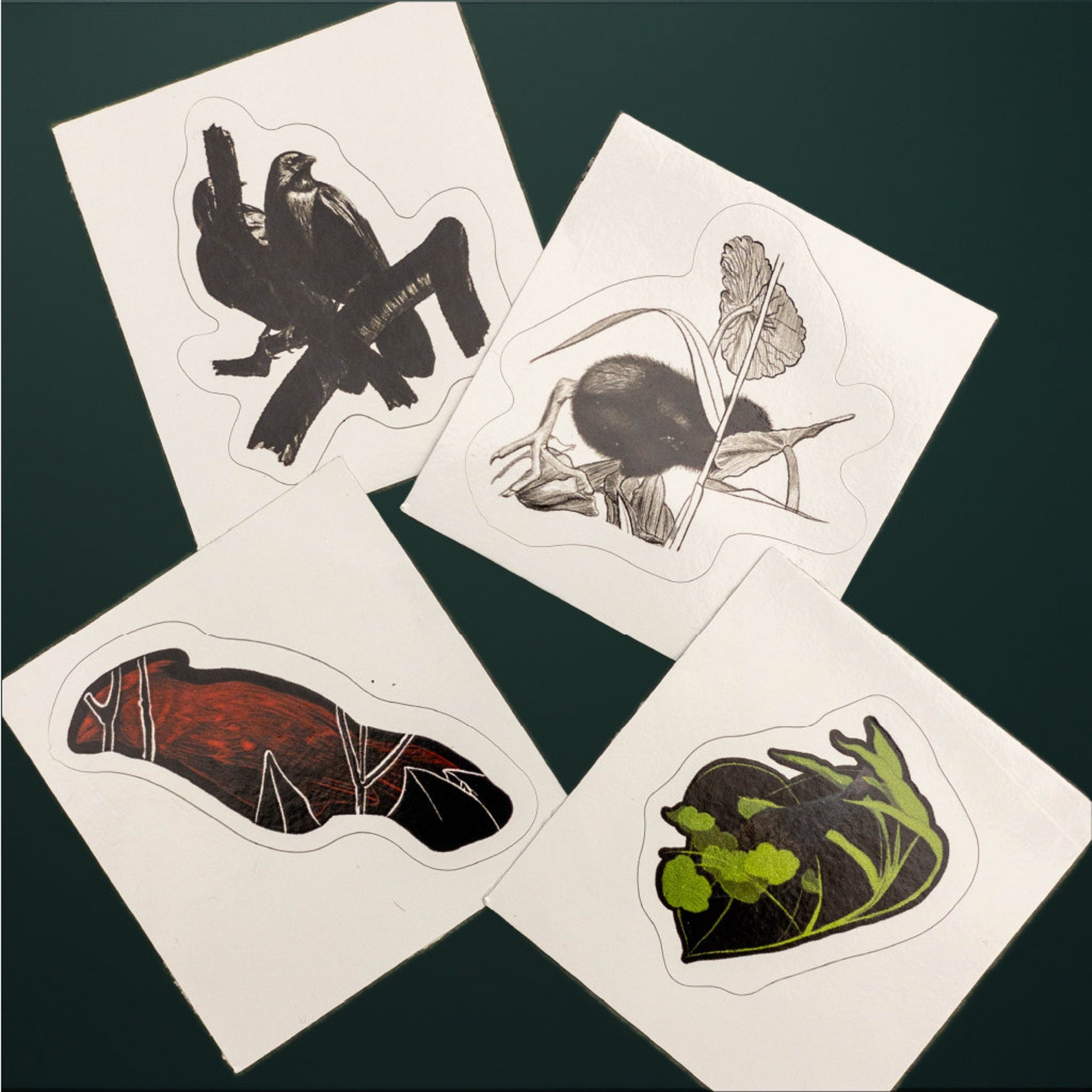 Intuitive Ink Drawing 2 Sticker Original Artwork, - Etsy