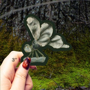 Moss Agate Dragonfly Sticker - Metamorphic Minifauna - Original Artwork