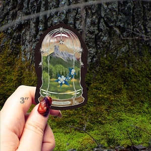 San Juan National Forest, Chimney Rock terrariumsticker, origineel kunstwerk