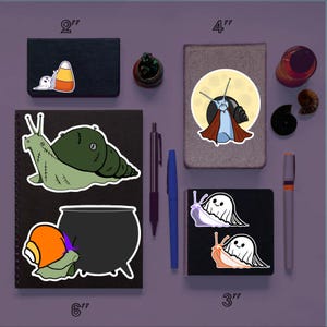 Stickers escargots d'Halloween - Oeuvres d'art originales