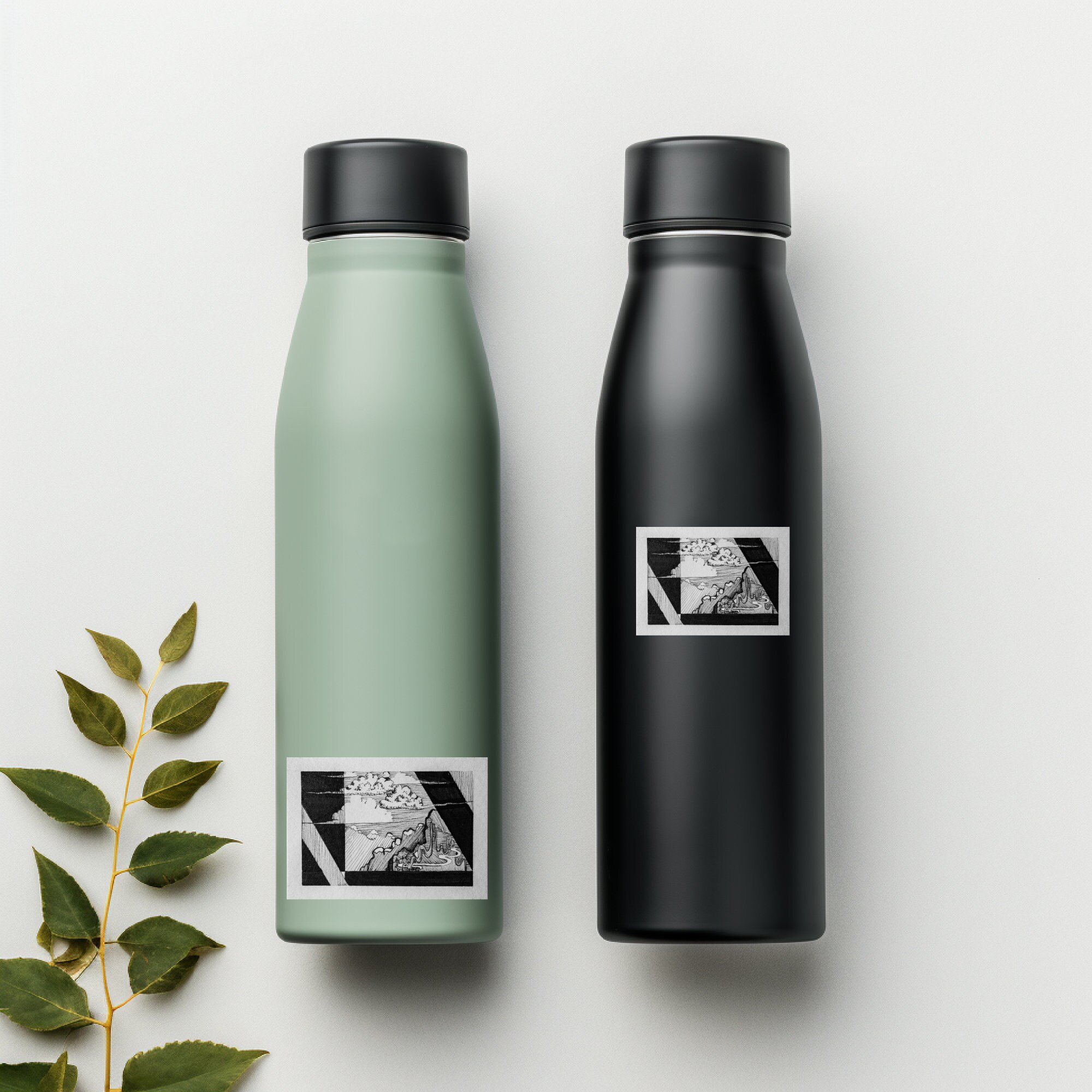 Intuitive Ink Drawing 2 Sticker Original Artwork, - Etsy