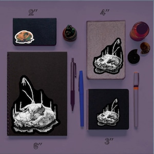 Halloween-stickers beer schedel illustratie - origineel kunstwerk