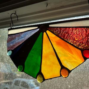 Rainbow Fan Stained Glass