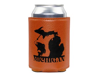 Portavasos con diseño de baloncesto y pesca de Michigan