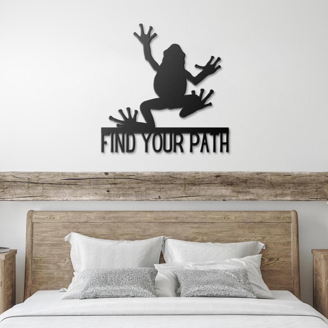 Tree Fog Sign Find Your Path Tree Frog Metal Sign - Etsy