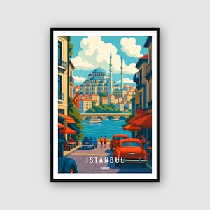 Istanbul Turkey Travel Poster Istanbul Print Wall Art Turkey Illustration Home Decor Istanbul Gift Art Print Istanbul Travel Poster