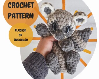 Modèle au crochet - Couette ou peluche River the Raccoon - PDF Raton laveur Amigurumi - Modèle au crochet animal des bois - Broderie d&#39;oeil
