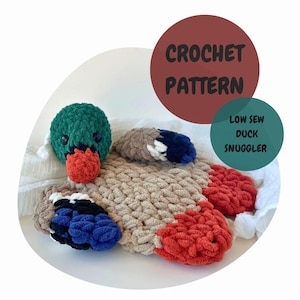 Crochet Pattern: Mallard Duck Lovey Snuggler, Amigurumi Crochet Pattern, Crochet Duck, Crochet Animal Lovey