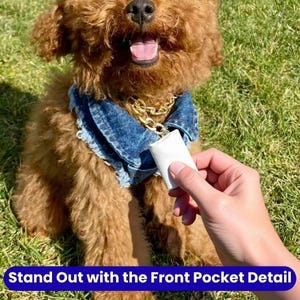 Adjustable Denim Dog Harness Vest Jacket for Small and Medium Dogs and Cats image 5