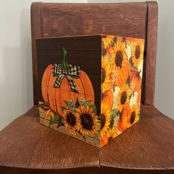 Fall Tissue Box Cover Etsy
