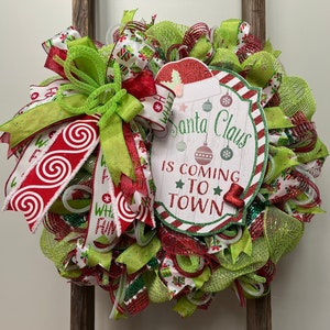 Handmade Santa Christmas Wreath: Festive Holiday Door Decor