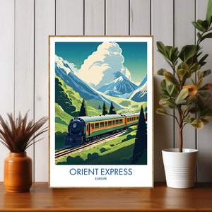 Louis Vuitton L'Orient Express Train 1980s Print