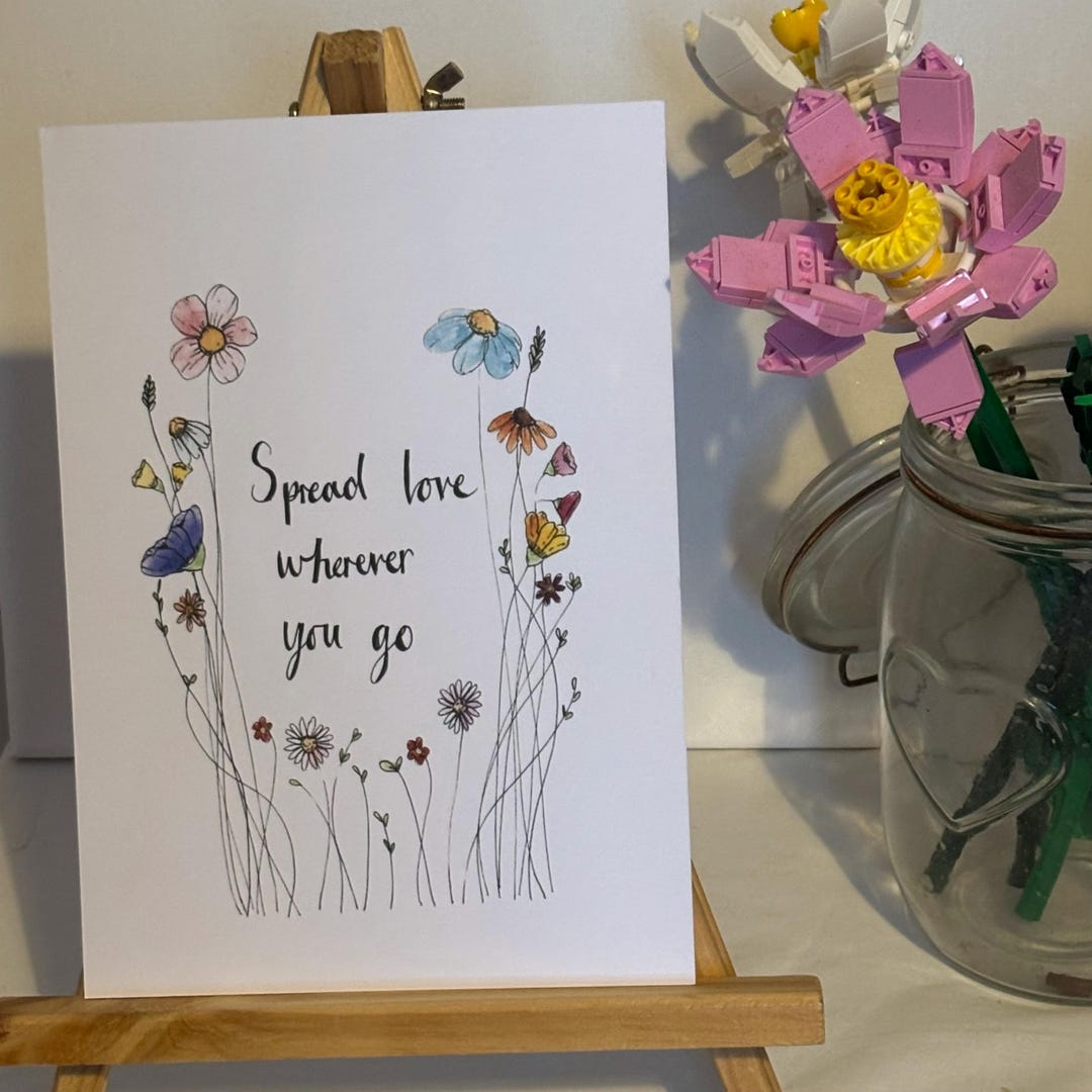 Floral Quote Art Print, Inspirational Wall Decor - Etsy