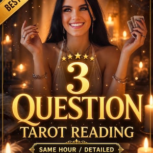 Lectura de Tarot de 3 Preguntas, Percepciones Psíquicas en la Misma Hora, Orientación Detallada