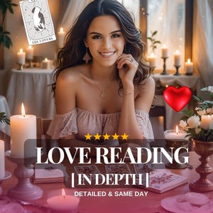 In Depth Love Reading, Same Hour Tarot Love Reading,  Psychic Insight,  Couple Twin Flame & Soulmate Clarity, Ex-Lover Analysis
