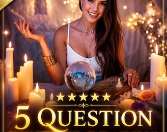 5 Questions Psychic Reading, Future Insights, No Tools, Same Hour