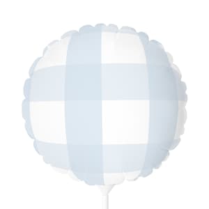 Mylar Balloon, in Emilia Blue Gingham