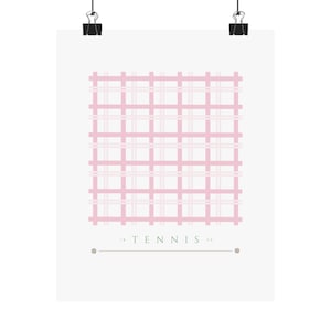 Tennis Matte Posters, Pickle-ball Wall Art, Sports Home Decor, Matte Vertical Prints, Pickle-ball Fan Gift