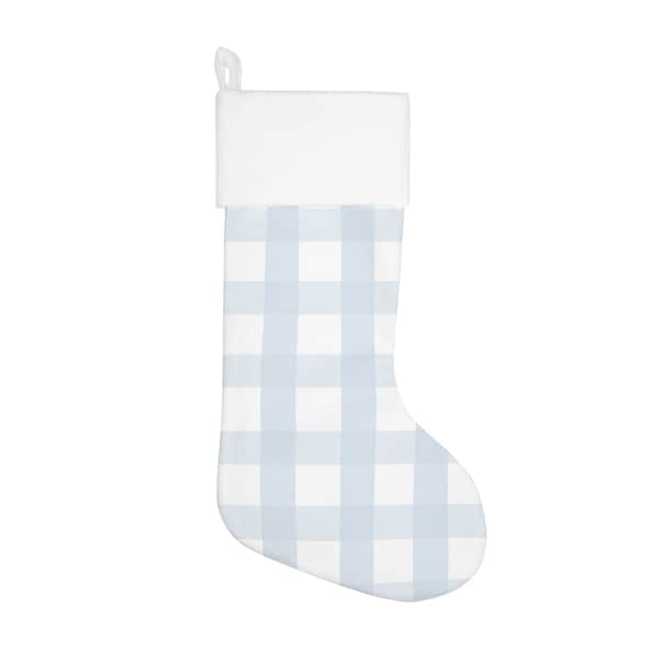 Holiday Stocking in Emilia Blue Gingham