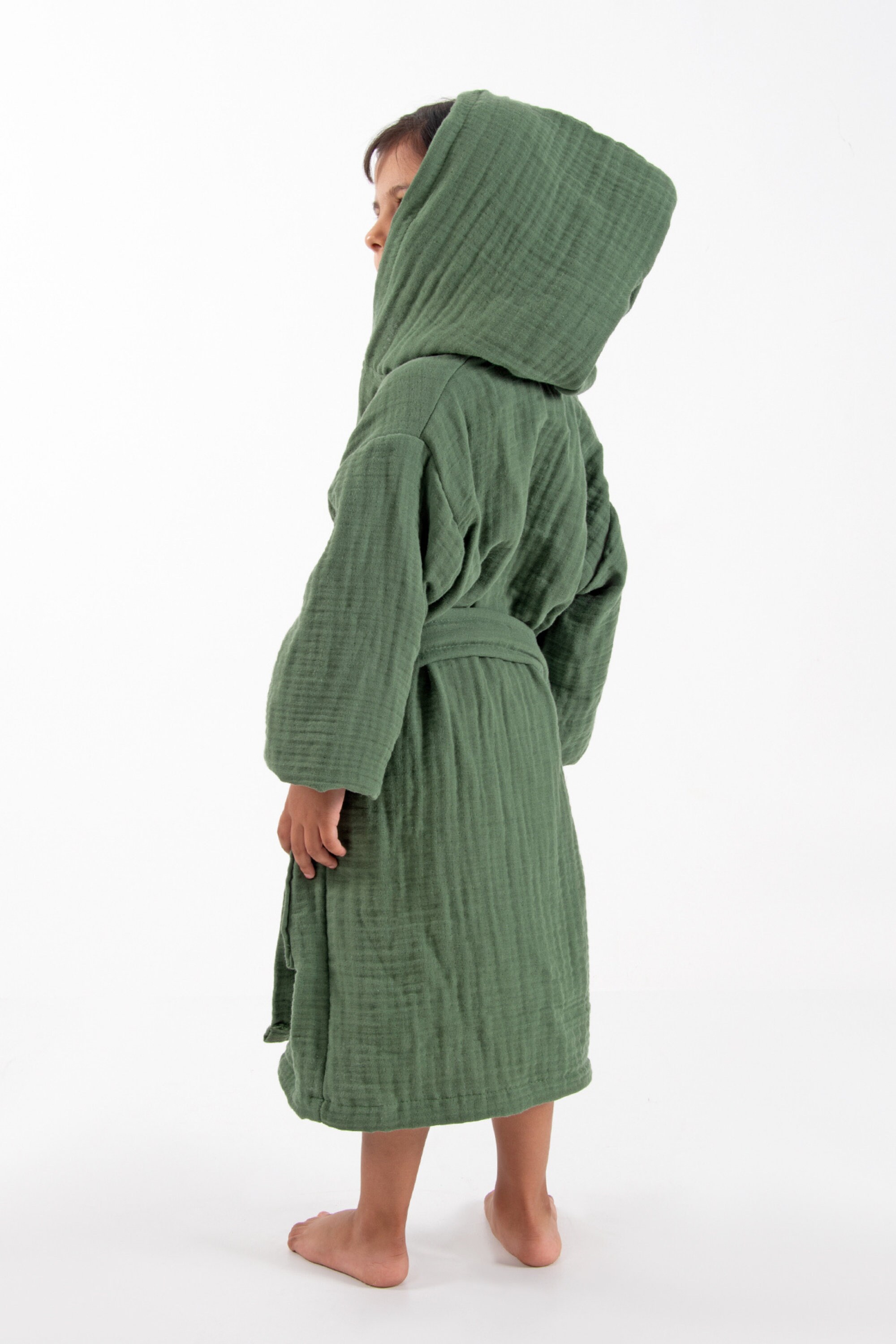 Soft Muslin Baby Robe, Soft Cotton 4 Layer Muslin Kid's Bathrobe, Muslin Hooded Bathrobe Etsy