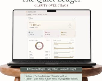 Income & Expense Tracker Web App, Budget Dashboard, Personal Finance Chart, Offline HTML App, No Subscription — The Quiet Ledger