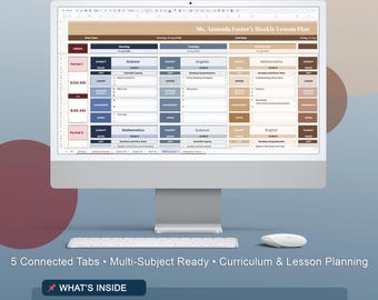 Coursepin: Curriculum & Lesson Planner | Curriculum, Weekly Lessons, Academic Calendar, Assignment Tracker | Google Sheets Template