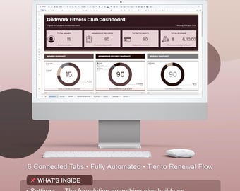 Gildmark: Membership Planner & Tracker | Tiered Recurring Billing, Renewal Reminders and Revenue Dashboard | Google Sheets Template