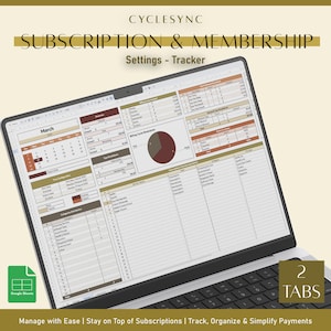 CycleSync: Subscription and Membership Manager & Tracker | Google Sheets Template