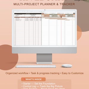 Hiveboard: Planificador y rastreador de múltiples proyectos / Registro de control, rastreador de tareas y diagrama de Gantt / Plantilla para Hojas de cálculo de Google
