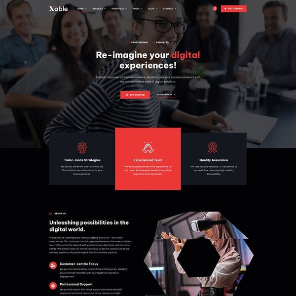 Dark Digital Agency Elementor Pro Template Kit