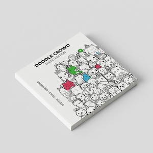 Kawaii magisk målarbok för vuxna, söt klotterliknande ritbok, små häxiga och magiska klotter, stresslindrande present, söt present