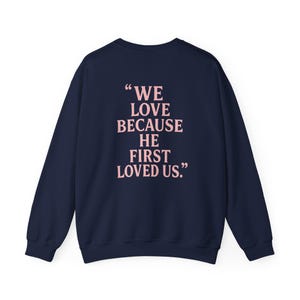 Embroidered Christian Sweatshirt: Religious Crewneck Pullover