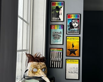 Playbill Display Frame | Broadway Program Wall Art | Lightweight Showbill Boarder | Minimalistic 8.5 x 5.5 Picture Frame